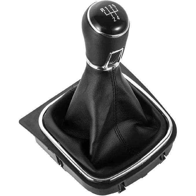 

Car Gear Lever Gear Stick Shift Knob Fit for VW Fit for Golf 6 5 Rabbit Fit for Jetta MK5 MK6 2004-2014 MT Lever Handle Car Accessories(5 Speed 5 Speed Leather Knob