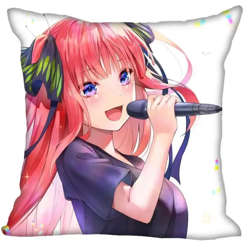 Anime Girl Nino Nakano Pillow Case High Quality Satin Fabric Pillowcase Decorative Pillow Cover Wedding Decorative