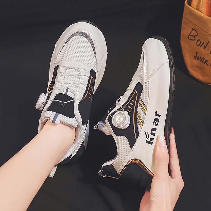 

Women s breathable mesh rotating button bag sole casual shoes running sports shoes new women s shoes 40