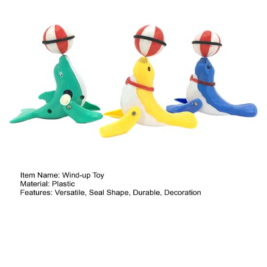 Wind-up Toy Interactive Kids Wind-up Seal Toy No Batteries Required Clockwork