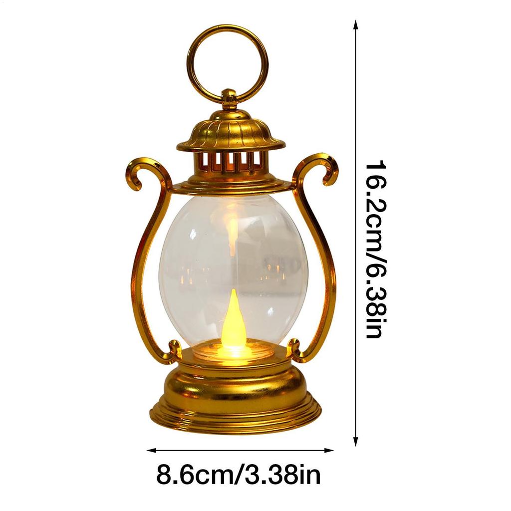 Retro-Laterne LED-Licht tragbare Pony-Laterne Atmosphären-Dekoration Windlicht Heimdeko-Leuchten für Wohnzimmer Schlafzimmer Nachttisch