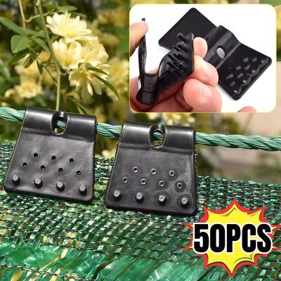 50/30/10 Pezzi Clip per Rete Parasole Tipo Farfalla Nera Gancio per Rete Antivento Pinza Fissaggio Pellicola Ombreggiante Agricola Pinze per Appendere Tende da Esterno