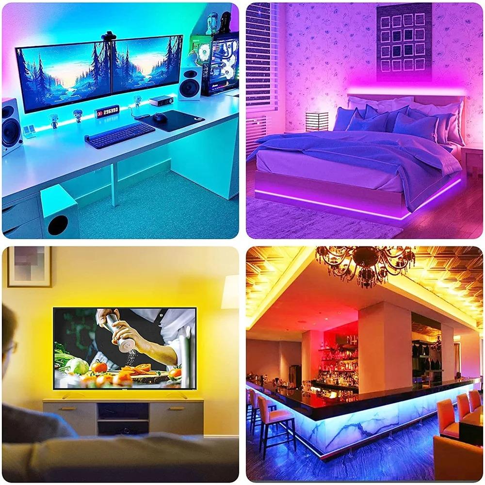 RGB5050 TV LED Backlight APP Remote Control USB 5V Ribbon Flexible Lamp For TV LED Tape Home Bedroom Gamer Room Decoration