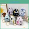 Childrens Canvas Cartoon Print Crossbody Bag With Waterproof Design For Toddler School Use