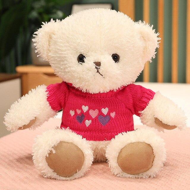 45cm Lovely Plush Sweater Teddy Bear Toys Adorable Classical Bear Dolls Stuffed Soft Animal Pillow Valentine S Gift For Girlfriend
