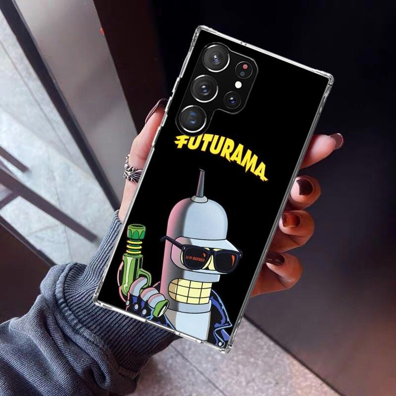 Cartoon F-Futuramas Phone Case For Samsung Galaxy S23 S24 S25 Edge S26 Ultra S22 + S21 Plus S20 FE Cover Silicone Print Shell Ga