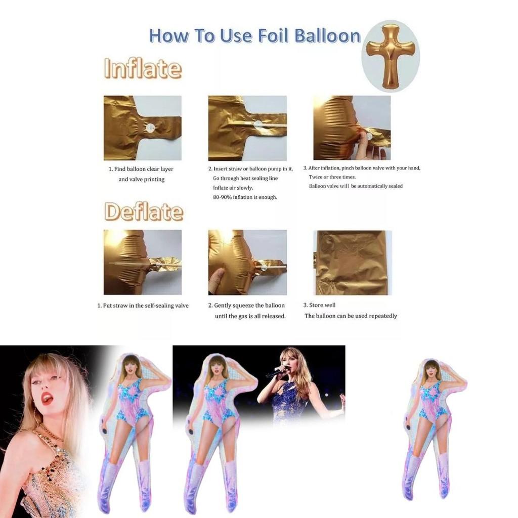 Elegant Taylor Swift Themed Aluminum Foil Balloon For Parties And Celebrations
