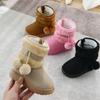 Child Snowbootwinter Style Child Flat Bottom Warmboot Casual Girlaboots Girl Antislip Versatile Korean Versionboot