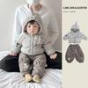 Super Cute Baby Winter Suit Baby Padded Thickened Cute Hooded Cotton Coat Baby Warm Pants