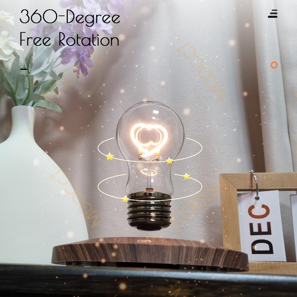 Minimalist Decor Night Light Lamp Desktop Bedroom Magnetic Levitation Floating Levitating LED Bulb Room Light for Cafe & Home