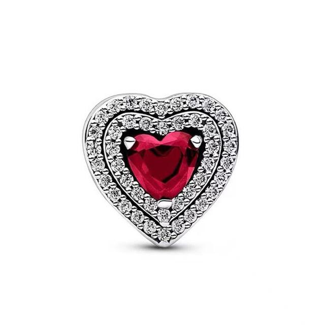 2023 Valentine's Day Charm 925 Sterling Silver Frosted Red Love Potion Murano Beads Fit Original Bracelet DIY Jewelry
