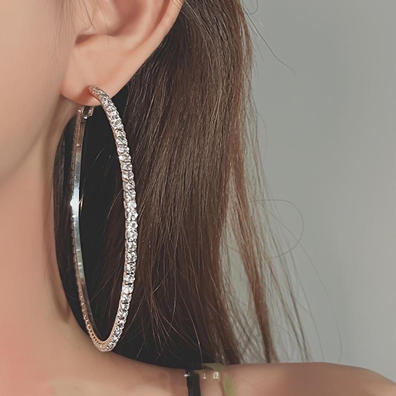 European and American women's fashionable enlarged circle high-end ear ring earrings