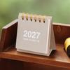 Tragbarer Schreibtischkalender für das Büro, Mini-Schreibtisch 2026-2027, Okt. 2026 bis Dez. 2027, Aufstellbarer Klappkalender, Kleiner funktionaler Planungskalender, 14