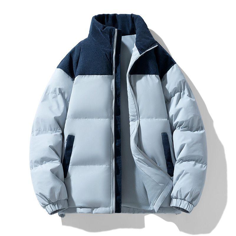 New Winter Couple's Jackets for Men and Women, Casual Windproof Fleece-Lined Thick Warm Stand-Collar Cotton Coats