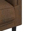2 Piece Sofa Set with Cushions Brown Velvet