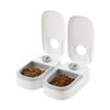 Automatic Double Bowl Pet Feeder for Dogs and Cats - Timed and Quantitative Feeding for Dry and Wet Food