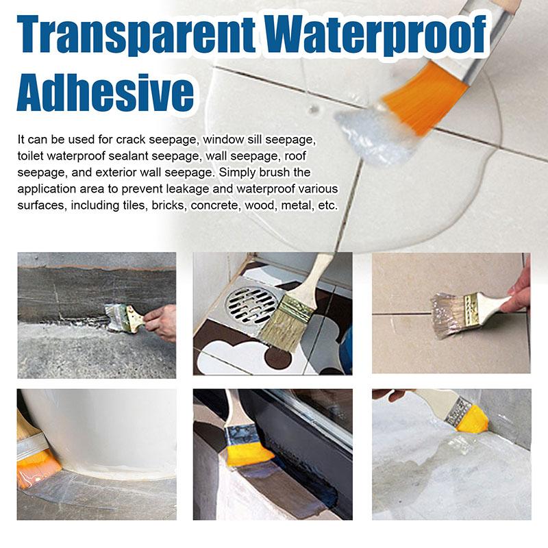 30/100/300g Waterproof Coating Invisible Paste Sealant Polyurethane Glue With Brush Adhesive Repair Glue For Home Roof Bathroom