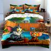 Tom and Jerry Cartoon Bedding Set Bedding Set (1 Duvet Cover, 2 Pillowcases, Duvet Not Included)