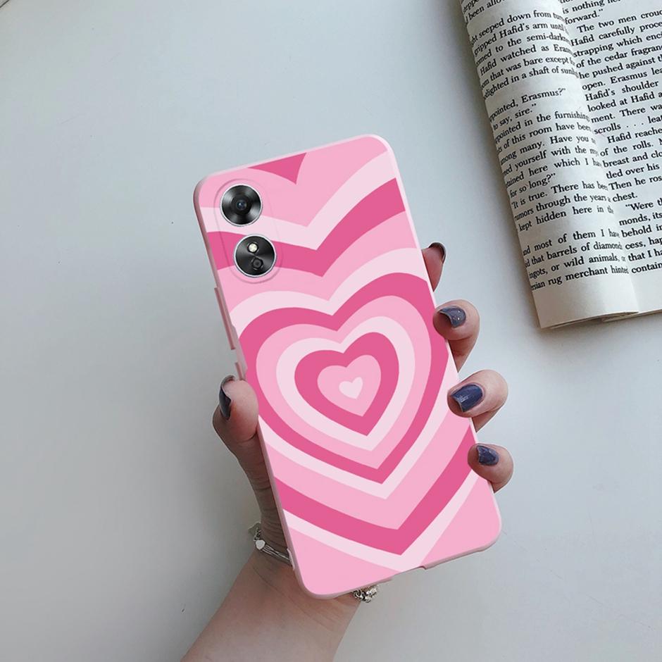 For OPPO A17 Phone Case CPH2477 Flower Butterfly Casing TPU Soft Silicone Back Cover for Oppo A17 A 17 Shell OppoA17 Bumper Capa