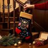 Soft Fabric Gift Bags for Candy USA 250th Anniversary 1776-2026 Embroidered Christmas Stocking, 18 Inch Large Sacks Neighbors Friends Patriotic