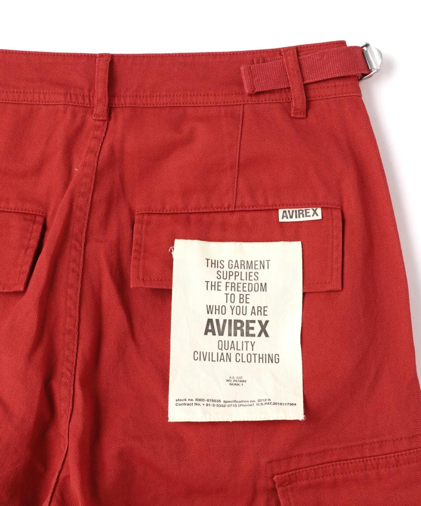 AVIREX WEB&DEPOT Exclusive COTTON CARGO PANTS Women's L 100 Red 783-4910603