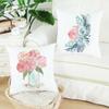Flowers Pattern Square Pillowcase Cushion Cover Car Home Decor Sofa Bed Polyester Garland Print Decorative Pillow Covers 45x45cm