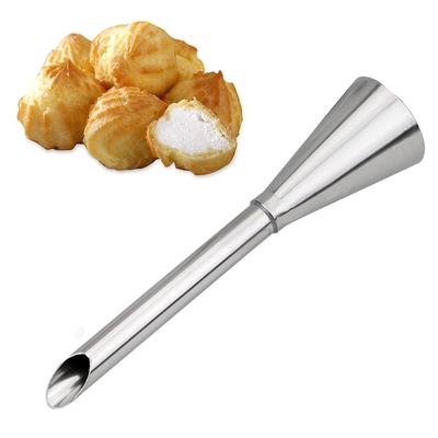 Cream Icing Piping Nozzle Tip Bakeware Stainless Steel 1PC Cupcake Puffs Injection Russian Syringe Puff Nozzle Tip Pastry Decorating Tool