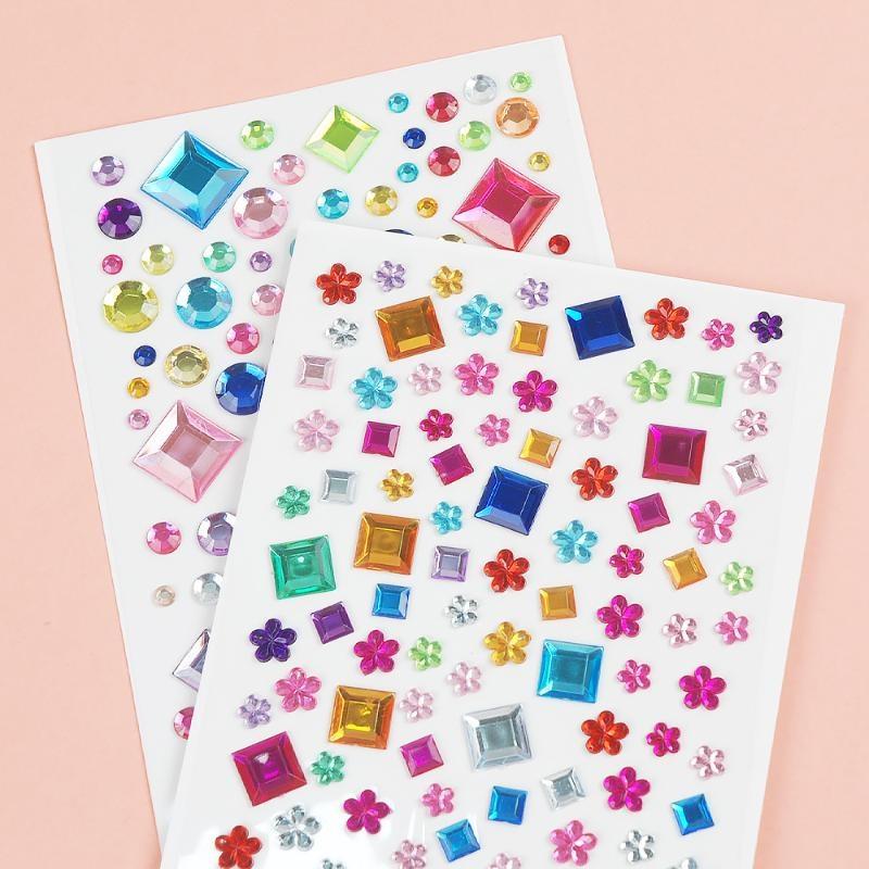 Self-Adhesive Rhinestone Stickers Colorful Crystal Jewel Stickers Crafts Scrapbooking Phone Case Card Making Nail Art Decor