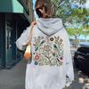 Womens Oversized Hoodie With Floral Print Loose Fit Streetwear Sweatshirt 2025