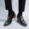 Fashion Nightclub Fashion Men's Shoes Height Increasing Leisure Design Style Outdoor Leisure Party 38-46 Trendy Adult Leather Shoes