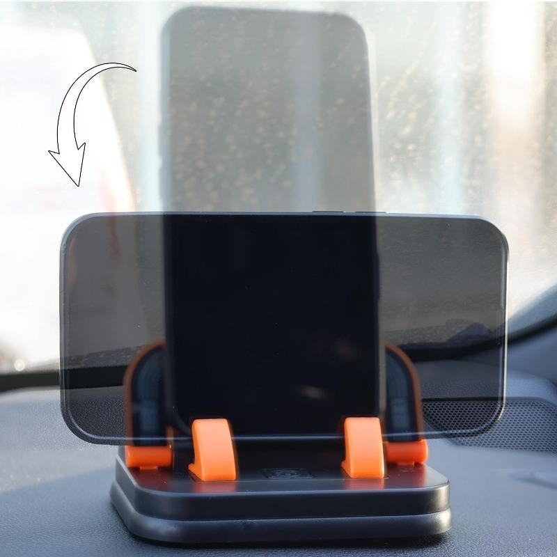 2in1 Dashboard Car Phone Holder 360 Rotation Navigation Phone Bracket Non-slip Silicone Mount Parking Phone Number Plate