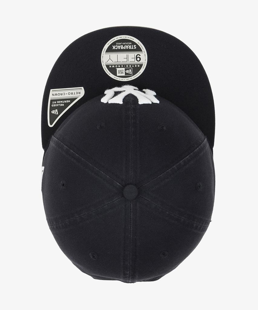 NEW ERA Mlb Cooperstown New York Yankees Big Logo Retro Crown Strapback Navy