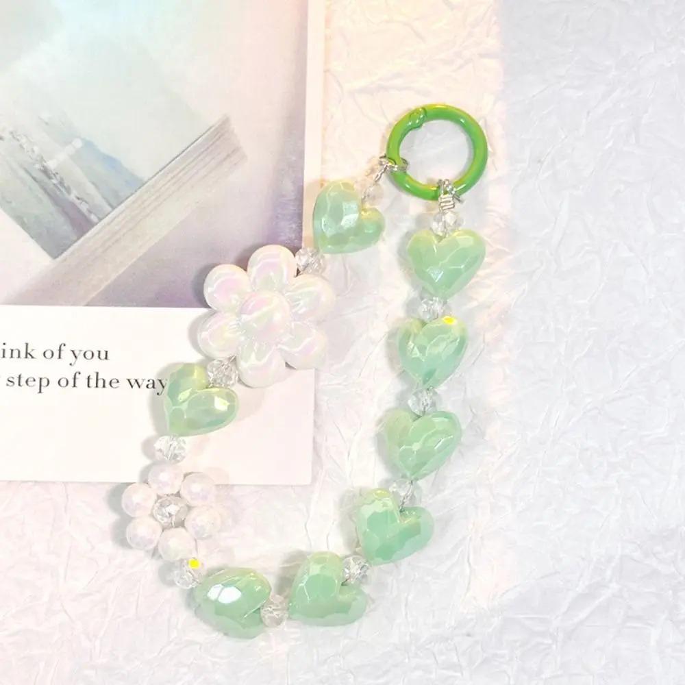 Colorful Bead Phone Charm Plastic Bag Pendant Cute Phone Ornament  Phone Decor