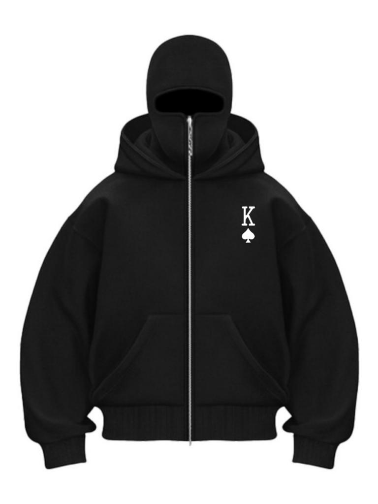 Podzimní Pánská Kukla Y2K Gotický Harajuku Zimní Položka Mikina s Dvojitou Kapucí Pánská Maska s Kapucí Zip Sportovní Oblečení Ženy