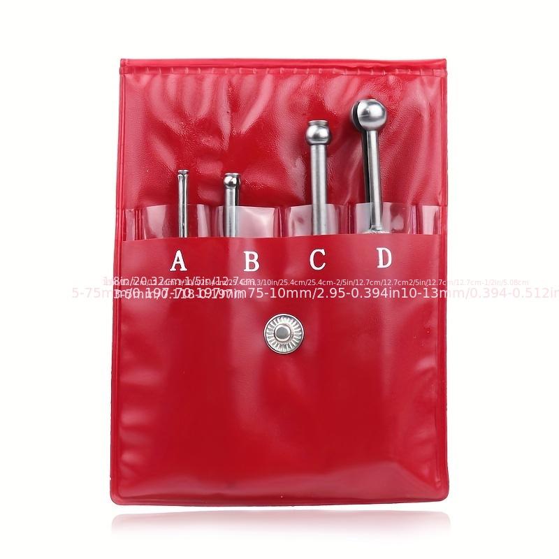 

4-Piece Telescoping Small Hole Gauge Set Full Round Spherical Bore Gauges Conductive Material Accurate for Precise Hole Sizing Beige