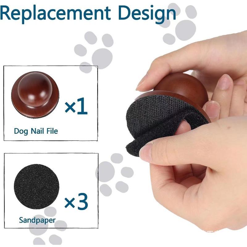 Wooden Pet Cat and Dog Nail Scraper Solid Wood Pet File Board Convenient Round Cat Nail Repair Board