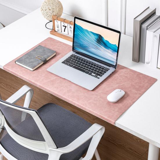 Großes Schreibtischunterlage aus Kunstleder, Wasserdichte Erweiterte Gaming-Mauspad Schreibtischschutz, Rutschfeste Tastatur-Mauspad Schreibunterlage für Büro Zuhause