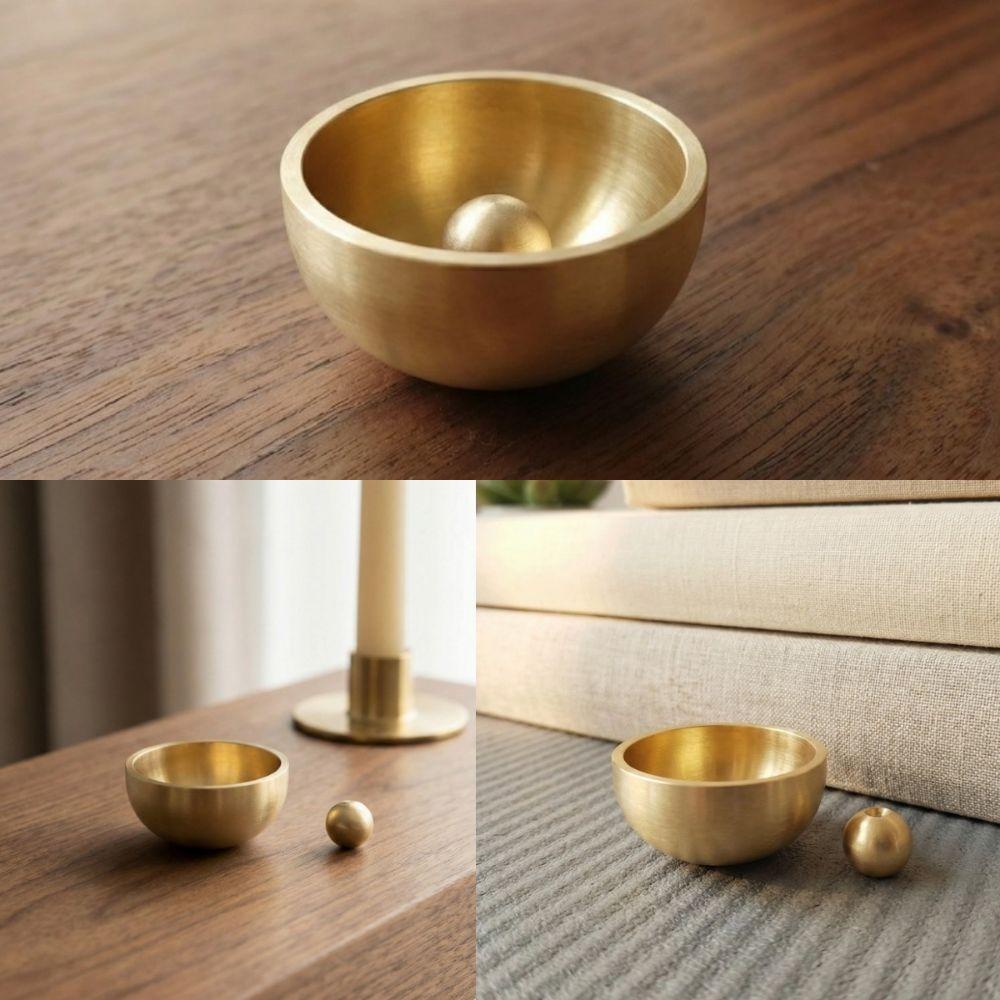 Sanskrit Meditation Sound Bowl Handmade Brass Brass Singing Bowl Mini Singing Bowl  Sound Healing