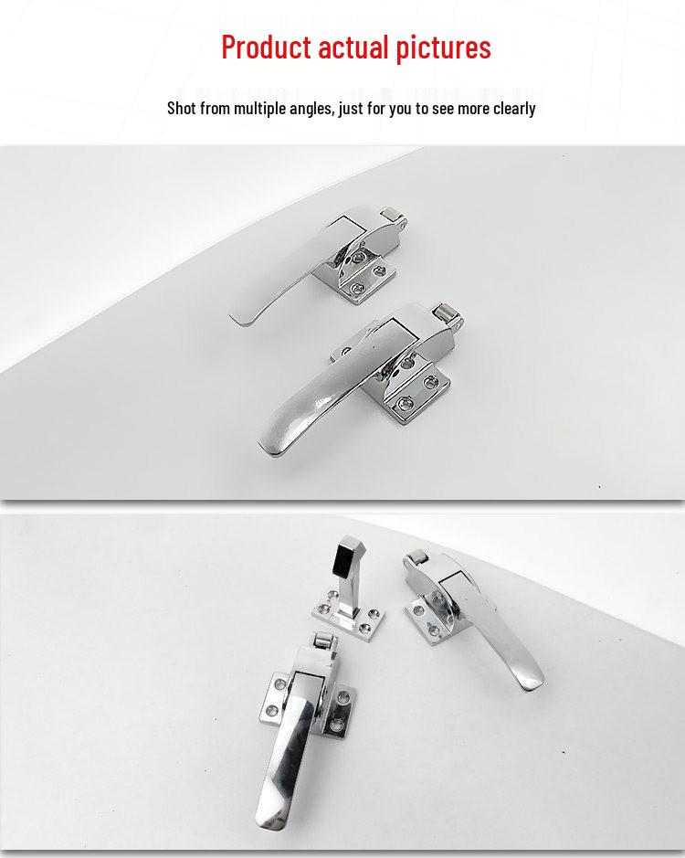 6 İnç Çinko Alaşımlı Dışbükey Çift Salıncaklı Kapı Kilidi, Kulplu A03 Fırın/Dondurucu Mandalı.