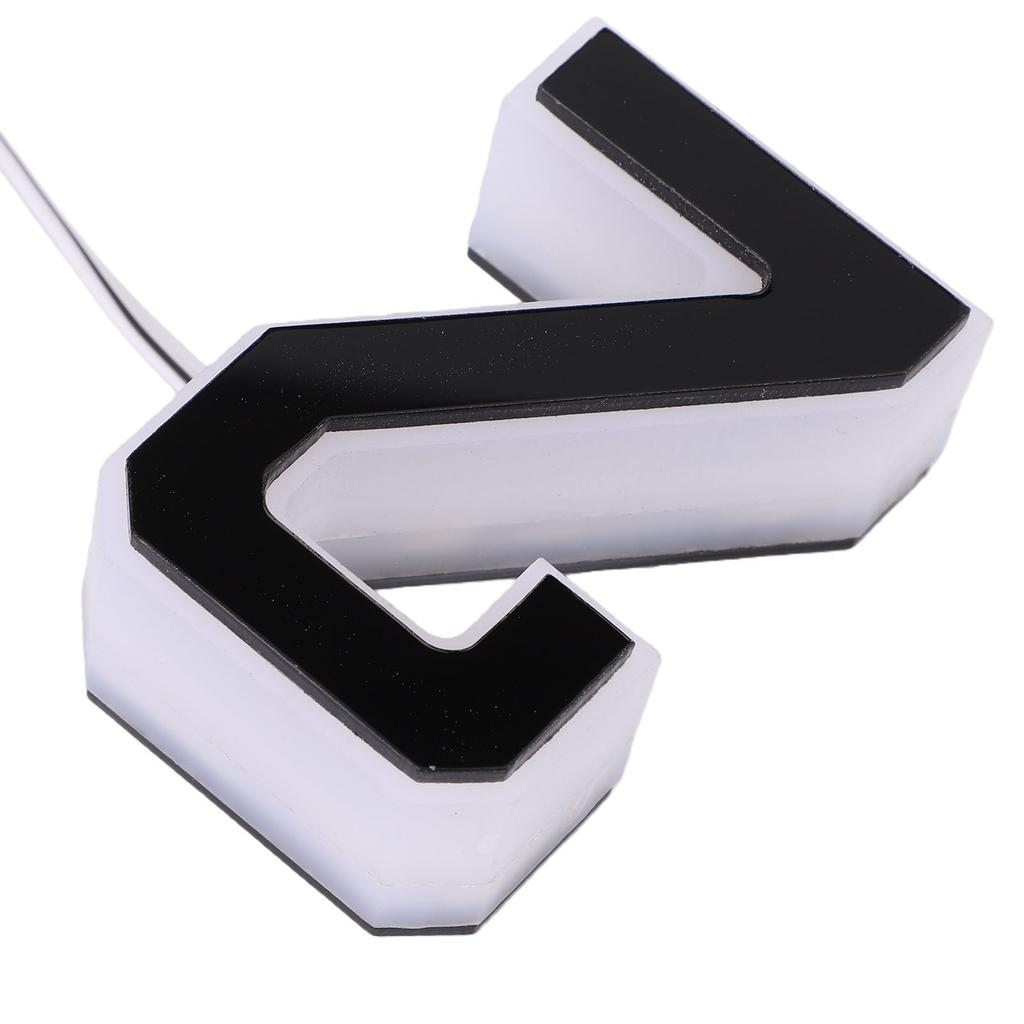 LED House Number Outside Outdoor Water Proof Modern Lighted Plug In Type Address Sign for Residences Stores Black