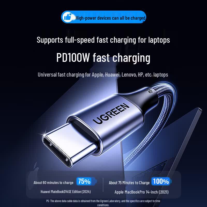 Ugreen PD 100W Dual Type-C Fast Charging Cable 1.5m