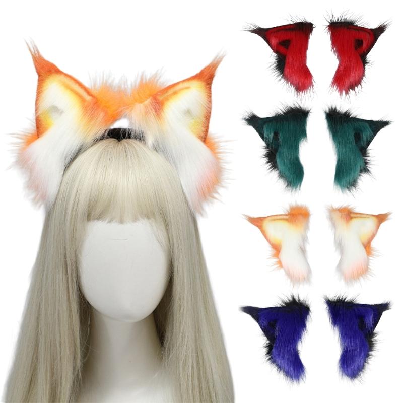 Plüsch Katzenohr Haarspange Rollenspiel Stirnband Kostüm Haarband Halloween Kopfschmuck