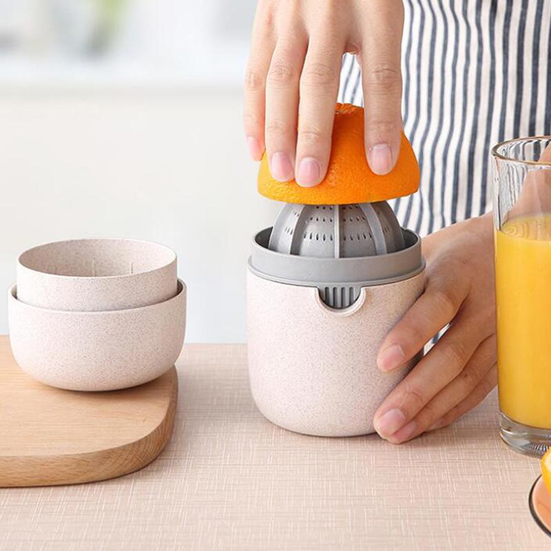 Hand Fruit Juicer Citrus Orange Squeezer Lid Rotation Press Anti-Slip Reamer for Lemon Lime Grapefruit Capacity Machine