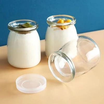 Storage Cup Pudding Jar High Temperature Resistant 100ML 150ML 200ML Yogurt Container with Lid High Temperature Resistant