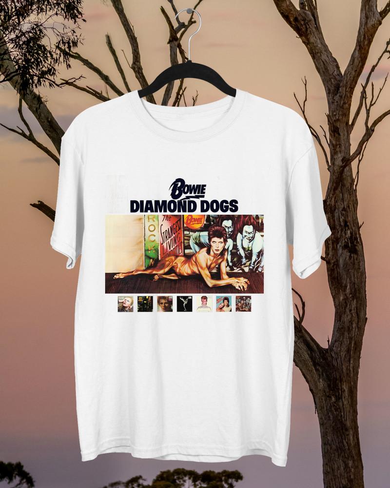 David Bowie Diamond Dogs Poster White Unisex T-Shirt Unisex T-Shirt S