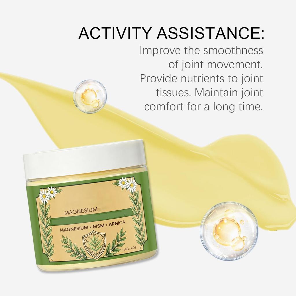 Soothing Magnesium Cream, Gentle Massage, Easy To Absorb, Relieve Joint Discomfort, Gentle and Comfortable 114g