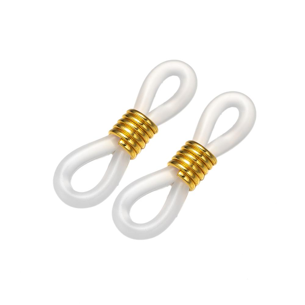 20pcs Glasses Chain Anti-slip Buckle Lanyard Connecting Buckle Spring Silicone Ring Anti-loss Hanging Ring DIY Accessories