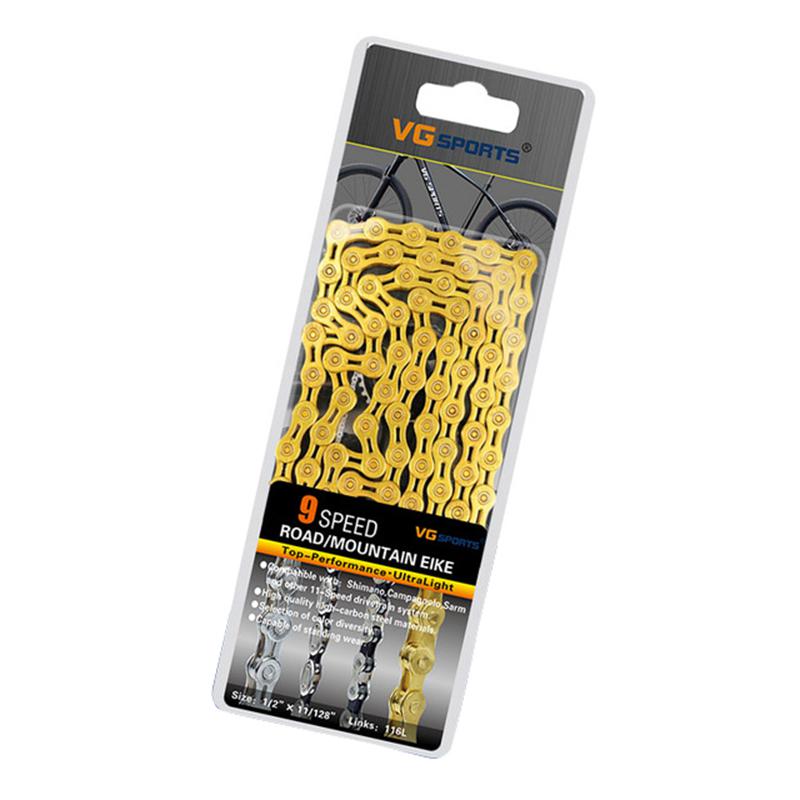 Sports 9//10//11 Speed Ultra Light Bicycle Chain Half-Hollow 116L MTB Bike Chains