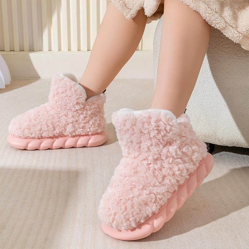 Damen Hausschuhe EVA Memory Foam Gemütlich Weich Leicht Mädchen Kurze Stiefel Warm Winter Flauschige Hausschuhe