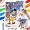Painting By Numbers Kit Pinocchio Winter Snow Castle Winnie The Pooh Hand Painting Home Decor